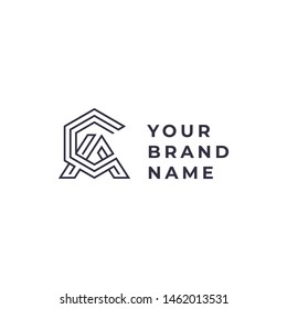 A and C monogram logo design,simple minimal modern style logomark,brand logo template