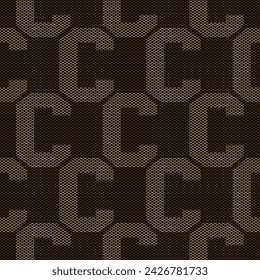 C monogram pattern repeat illustration vector design