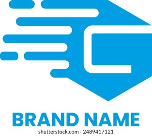 Diseño de logotipo de icono de paquete móvil