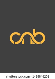 C N B letters joint logo design vector template 