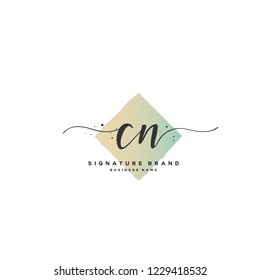 C N CN Initial logo template vector