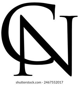 C N, CN, NC logotipo de la letra abstracto monograma icono de la letra inicial Plantilla Abstractas elemento de diseño. Bonito estilo de fondo. Se puede utilizar para logotipos de empresa y marcas