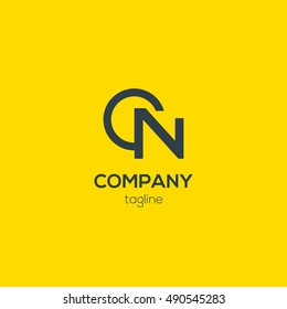 C & N Letter design logo vector