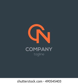 C & N Letter design logo vector