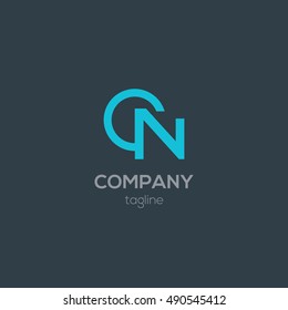 C & N Letter design logo vector