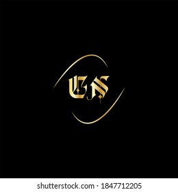 C N letter logo abstract design on black color background, cn monogram