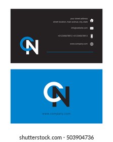 C & N Letter logo, with Business card
