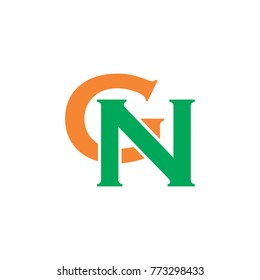 C N Letter Vector Logo Design