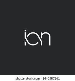 I C N letters Joint logo icon vector template.
