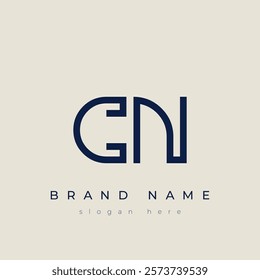 C and N logo design. CN abstract Letters Logo Monogram. This logo design is the process of creating a visual symbol that represents a brand, company, or individual.