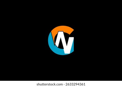 c n logo design vectore illustratore
