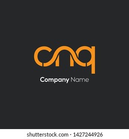 C N Q joint letters logo design vector template