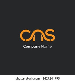 C N S joint letters logo design vector template