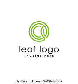 C natural Letter logo , C letter logo with leaves	