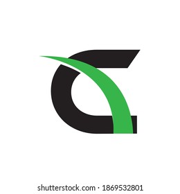 C nature letter logo design vector