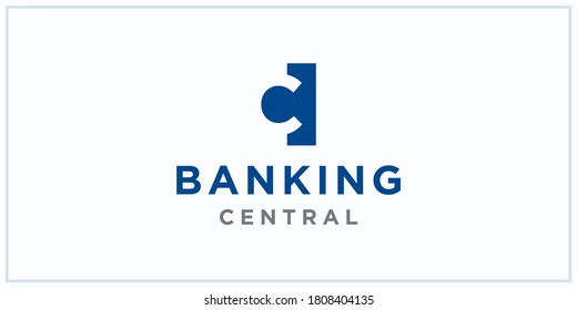 c negative squared space. banking center logo