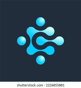 C nodes logo simple connect tech logos