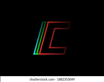 Schriftart C Nummer schnell, Logo für Geschwindigkeitsbewegung. futuristisches Design im Sportstil für   Lieferplakate, Industrie-, Rennsport- und mehr