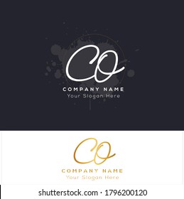  C O CO Initial letter handwriting and signature logo. Beauty vector initial logo .Fashion, boutique, floral and botanical