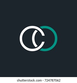 C O joint logo round double letter design 