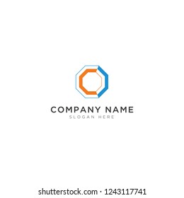 C and O letter with abstract Logo Template Design Vector, Emblem, Design Concept, Creative Symbol, Icon