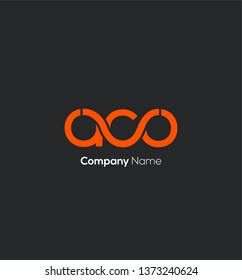 A C O letters joint logo design vector template