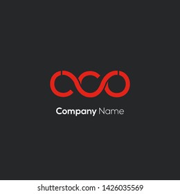 C C O letters joint logo design 