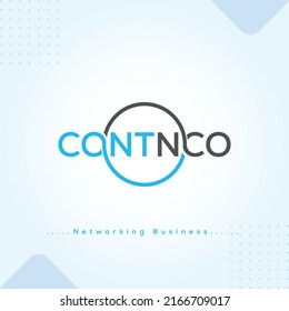 C O Network Connect Communicate Business Logo in Modern Creative Minimal Style Lettering Vector Typographic Design