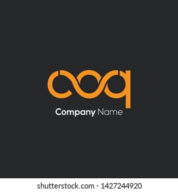 C O Q joint letters logo design vector template