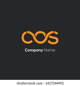 C O S joint letters logo design vector template