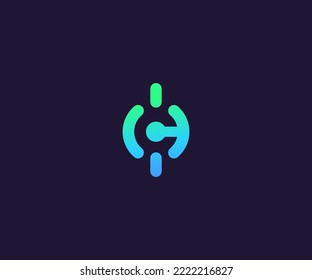 C, OC, símbolo de monograma abstracto de plantilla de vectores con logotipo de letra CO. Usable para el deporte de negocios, la tecnología, la moda, el logotipo digital y creativo futuro