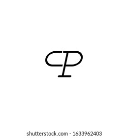 C P initial Logo Template design vector. Illustration of C P Logotype