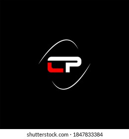 C P letter logo creative design on black color background, cp monogram