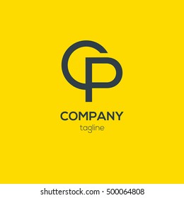 C & P Letter logo design
