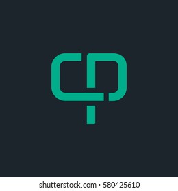 C & P Letter logo design vector element
