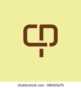 C & P Letter logo design vector element

