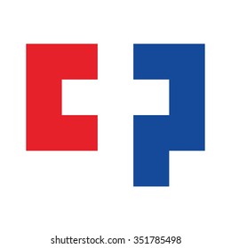 c and p logo forming a cross symbol.