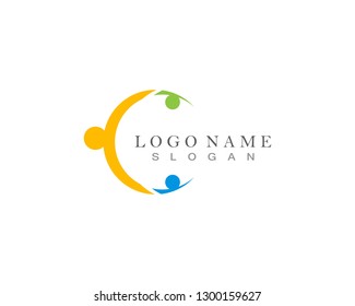 C people Logo Template Vector Illustration