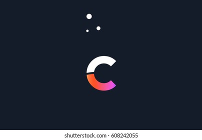 c pink modern creative purple alphabet white blue gradient company letter logo design vector icon template