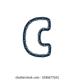 C Pipe Letter Logo Icon Design