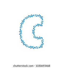 C Pixel Letter Logo Icon Design