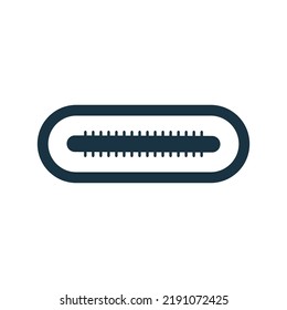 C, plug, type, usb-c, usbc icon. Gráficos vectoriales simples modificables.