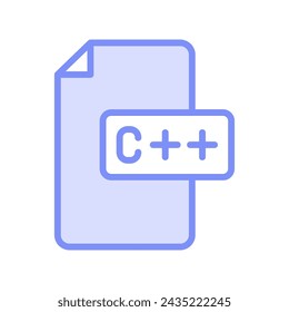 C Plus Plus Language icon, programming, language, development, cplusplus duotone line icon, editable vector icon, pixel perfect, illustrator ai file