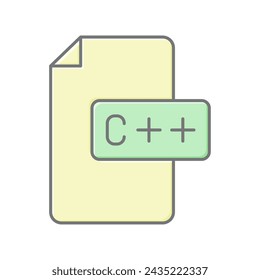 C Plus Language-Symbol, Programmierung, Sprache, Entwicklung, plusplus lineares Farbsymbol, bearbeitbares Vektorsymbol, Pixel perfect, Illustrator ai-Datei