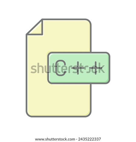 C Plus Plus Language icon, programming, language, development, cplusplus lineal color icon, editable vector icon, pixel perfect, illustrator ai file