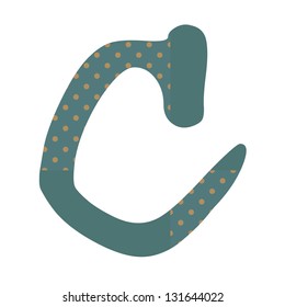 C polka dots  alphabets vector design,eps10