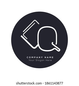 C Q CQ Initial based logo Letter Symbol Modern and abstract icon design concept. Initial based Vector template. Symbol for Corporate Business Company Identity.
