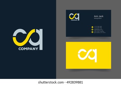 C & Q Letter logo, with Business card
