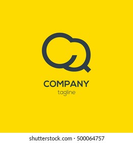 C & Q Letter logo design
