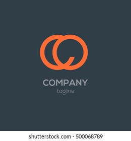 C & Q  Letter logo Design vector 